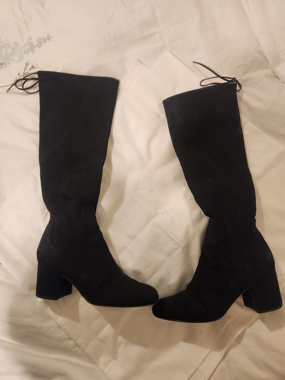 Sam Edelman Black Knee High Block Heel Boots